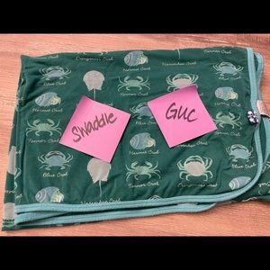 Kickee Pants Crab Swaddle blanket